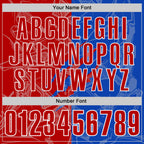 Custom Graffiti Pattern Red Thunder Blue-White 3D Scratch Performance Polo Shirt