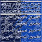 Custom Graffiti Pattern Navy Thunder Blue-White 3D Scratch Performance Polo Shirt