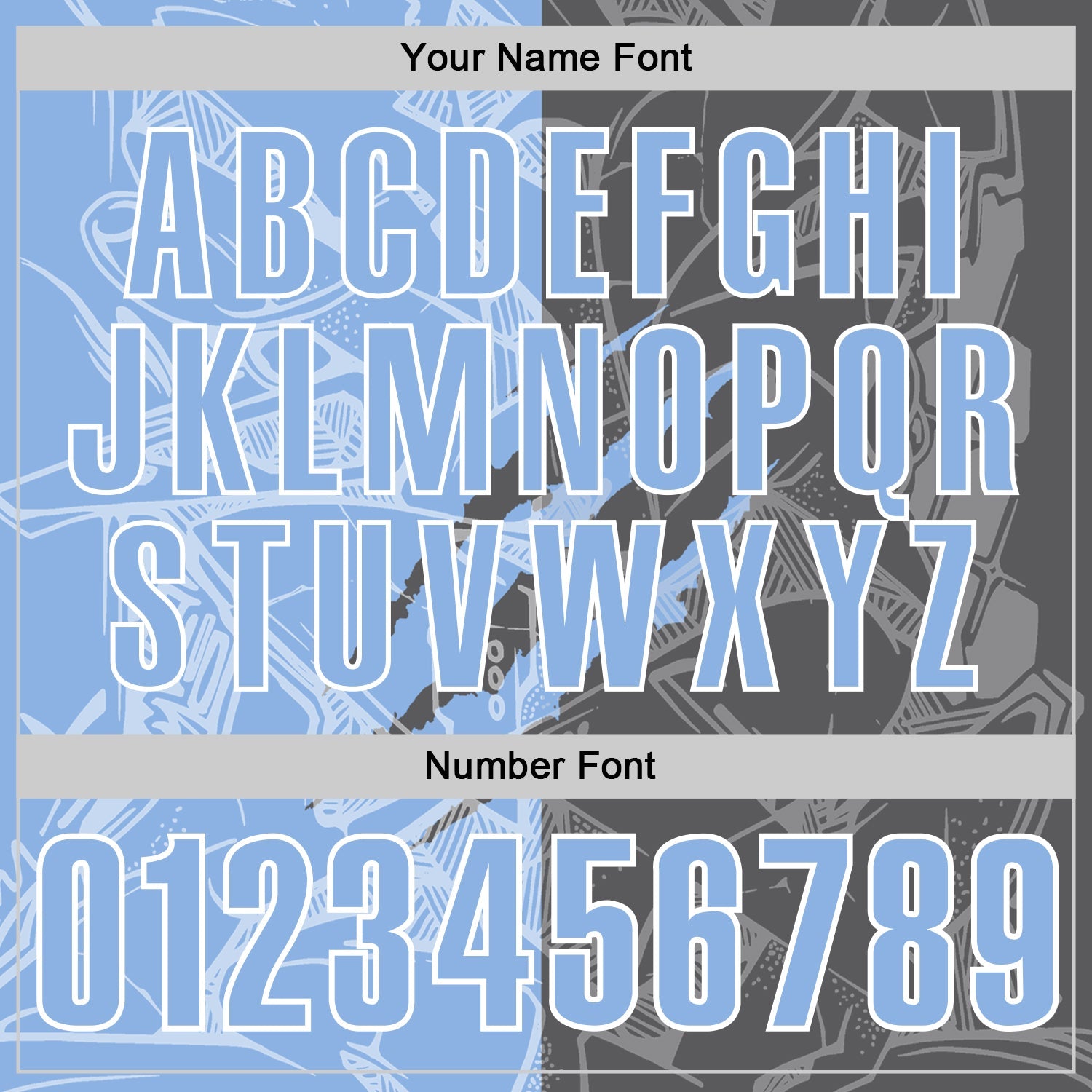 Custom Graffiti Pattern Light Blue Steel Gray-White 3D Scratch Performance Polo Shirt