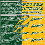 Custom Graffiti Pattern Green Gold-White 3D Scratch Performance Polo Shirt