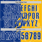 Custom Graffiti Pattern Royal Gold-White 3D Scratch Performance Polo Shirt