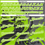 Custom Black Neon Green Steel Gray-White 3D Pattern Design Animal Wolf And Splash Performance Polo Shirt