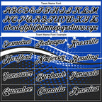 Custom Thunder Blue Black-White 3D Pattern Design Star And Geometric Shapes Performance Polo Shirt