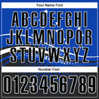 Custom Thunder Blue Black-White 3D Pattern Design Star And Geometric Shapes Performance Polo Shirt