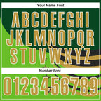 Custom Green Old Gold Black-White 3D Pattern Design Star Performance Polo Shirt