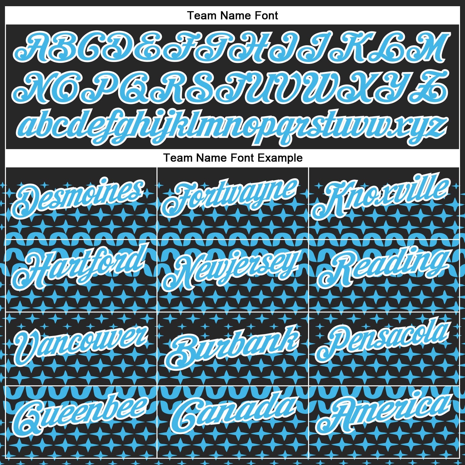 Custom Black Sky Blue-White 3D Pattern Design Star Performance Polo Shirt