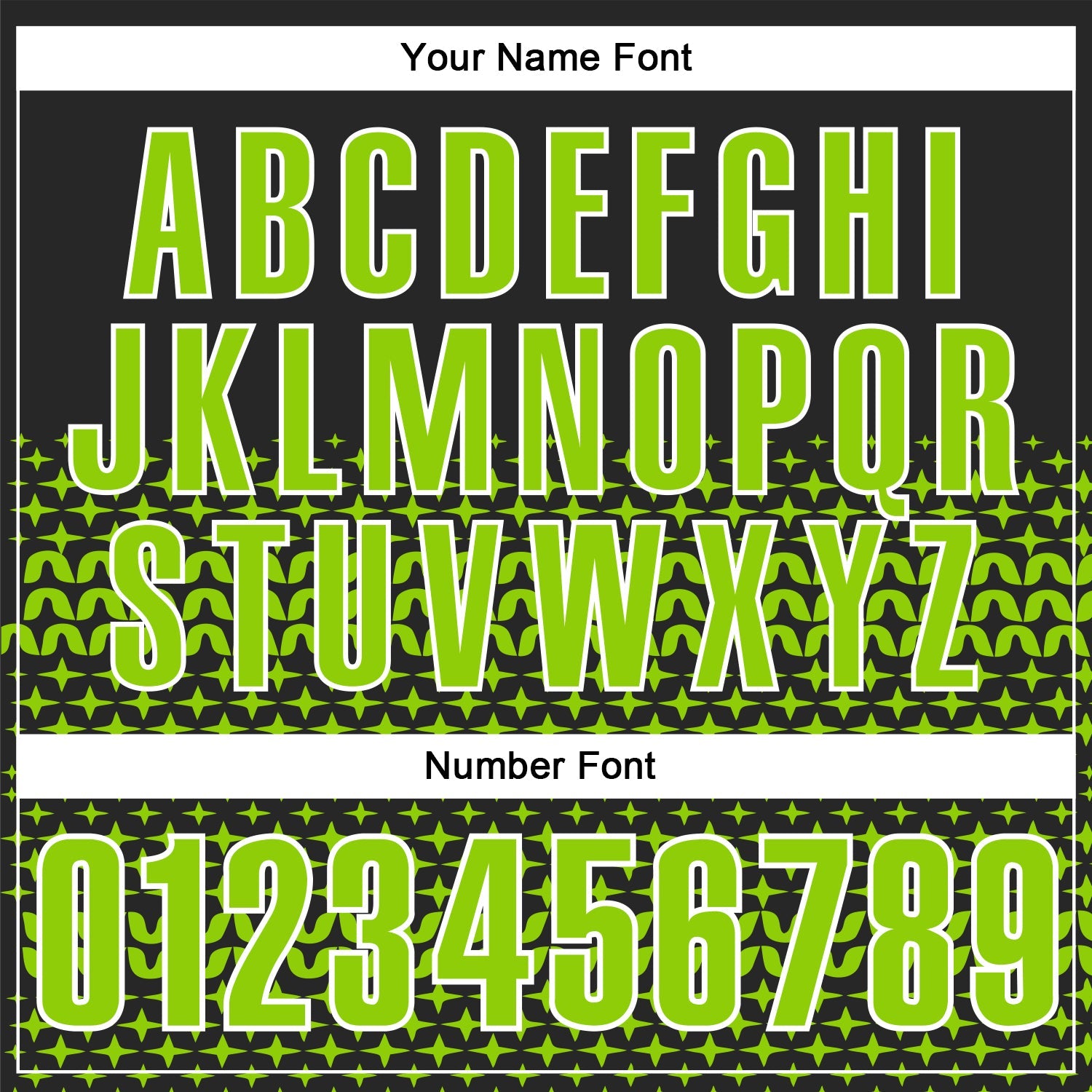 Custom Black Neon Green-White 3D Pattern Design Star Performance Polo Shirt