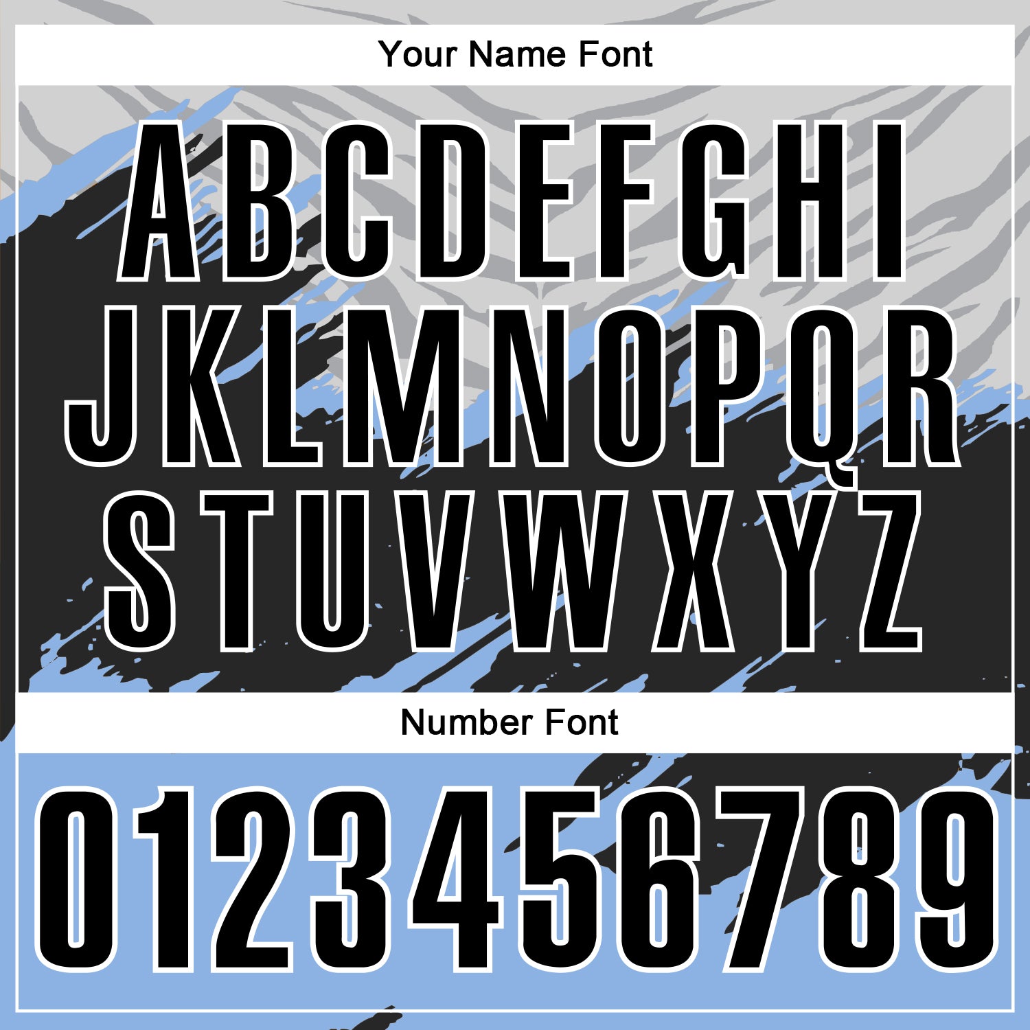 Custom Light Blue Black Gray-White 3D Pattern Design Splash Performance Polo Shirt