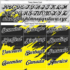 Custom Light Yellow Black Gray-White 3D Pattern Design Splash Performance Polo Shirt