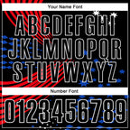 Custom Black Fire Red Thunder Blue-White 3D Pattern Design Star And Geometric Shapes Performance Polo Shirt