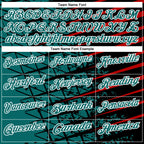 Custom Black Teal Red-White 3D Pattern Design Grid And Fragment Art Performance Polo Shirt