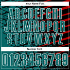 Custom Black Teal Red-White 3D Pattern Design Grid And Fragment Art Performance Polo Shirt