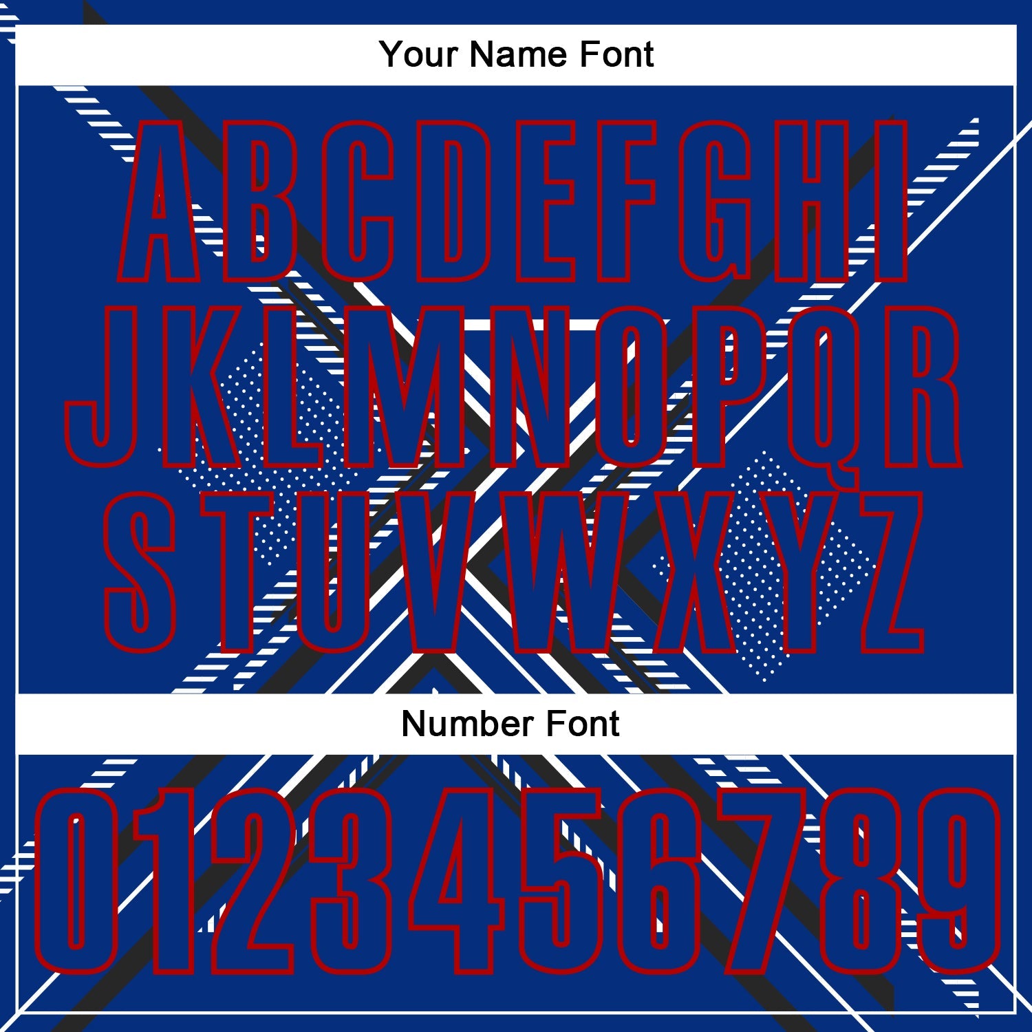 Custom Royal Black Red-White 3D Pattern Design Geometric Shapes Performance Polo Shirt