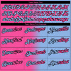 Custom Light Blue Pink-Black 3D Gradient Fashion Performance Polo Shirt