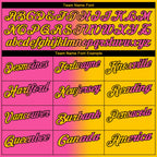 Custom Yellow Pink-Black 3D Gradient Fashion Performance Polo Shirt