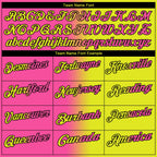 Custom Neon Yellow Pink-Black 3D Gradient Fashion Performance Polo Shirt