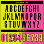 Custom Neon Yellow Pink-Black 3D Gradient Fashion Performance Polo Shirt