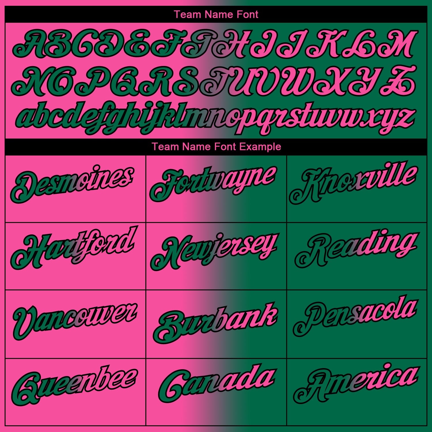 Custom Kelly Green Pink-Black 3D Gradient Fashion Performance Polo Shirt