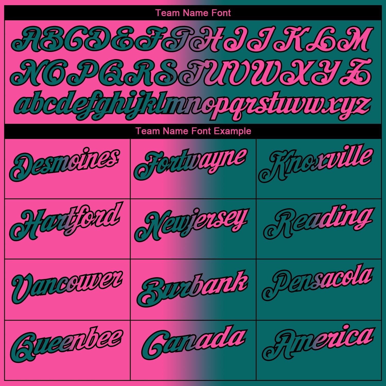 Custom Teal Pink-Black 3D Gradient Fashion Performance Polo Shirt