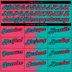 Custom Aqua Neon Pink-Black 3D Gradient Fashion Performance Polo Shirt