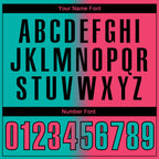 Custom Aqua Neon Pink-Black 3D Gradient Fashion Performance Polo Shirt