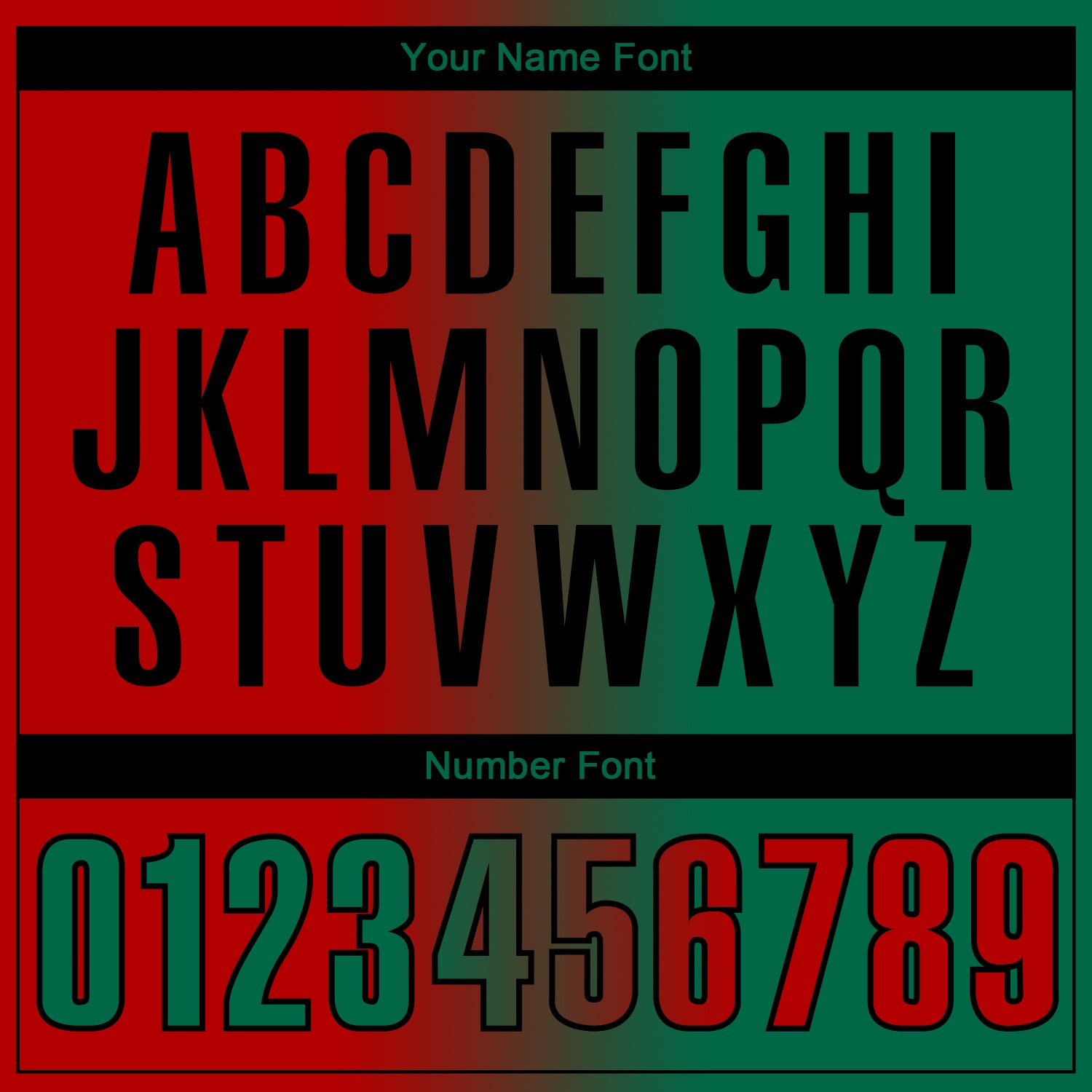 Custom Red Kelly Green-Black 3D Gradient Fashion Performance Polo Shirt