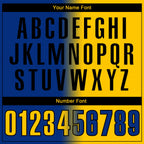 Custom Royal Yellow-Black 3D Gradient Fashion Performance Polo Shirt