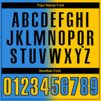 Custom Powder Blue Yellow-Black 3D Gradient Fashion Performance Polo Shirt