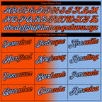 Custom Light Blue Orange-Black 3D Gradient Fashion Performance Polo Shirt