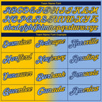 Custom Light Blue Yellow-Navy 3D Gradient Fashion Performance Polo Shirt