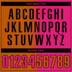 Custom Texas Orange Hot Pink-Black 3D Gradient Fashion Performance Polo Shirt