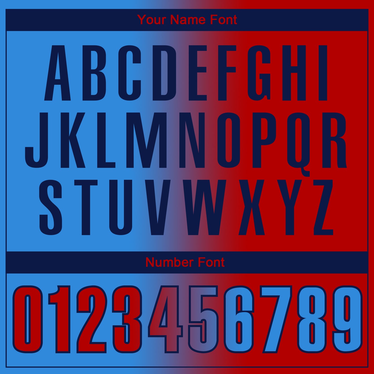 Custom Powder Blue Red-Navy 3D Gradient Fashion Performance Polo Shirt