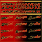 Custom Black Red-Old Gold 3D Gradient Fashion Performance Polo Shirt