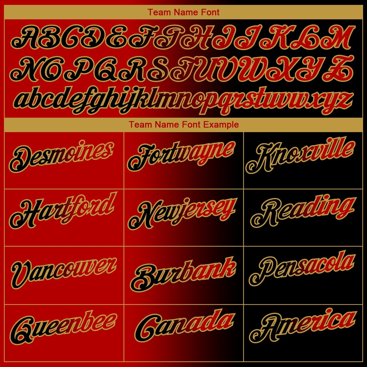 Custom Black Red-Old Gold 3D Gradient Fashion Performance Polo Shirt