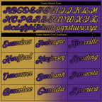 Custom Purple Old Gold-Black 3D Gradient Fashion Performance Polo Shirt