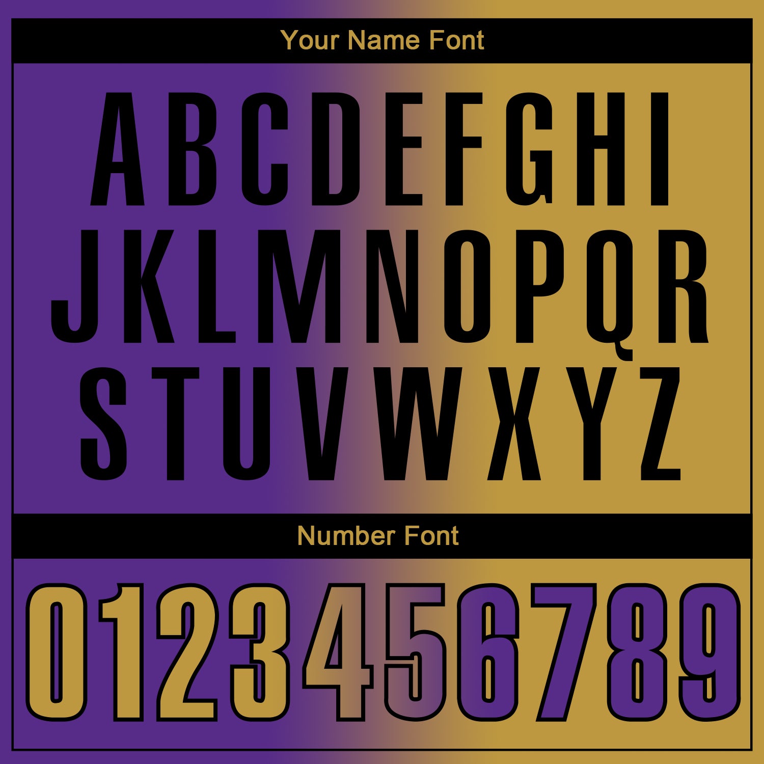 Custom Purple Old Gold-Black 3D Gradient Fashion Performance Polo Shirt