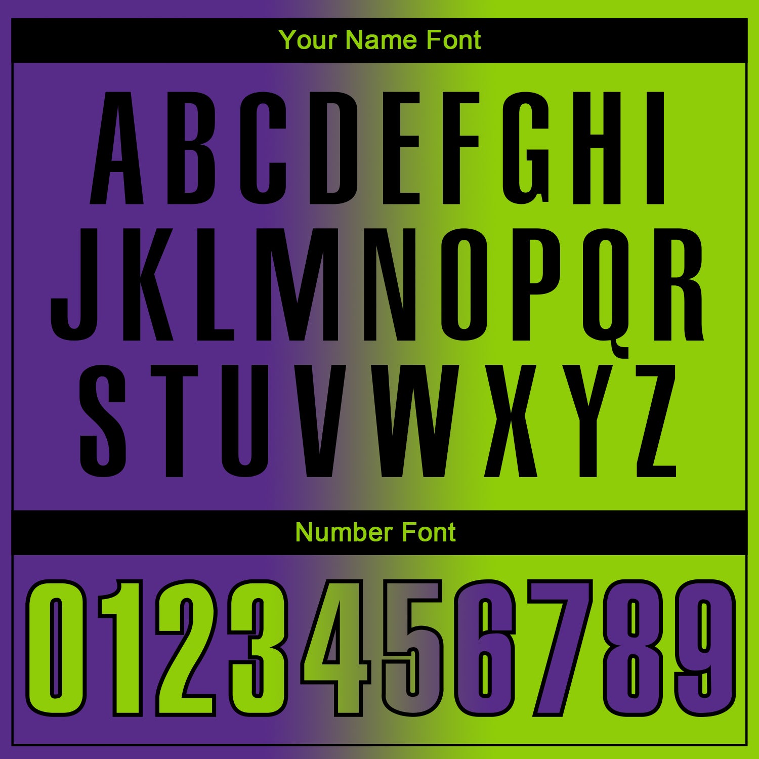 Custom Purple Neon Green-Black 3D Gradient Fashion Performance Polo Shirt