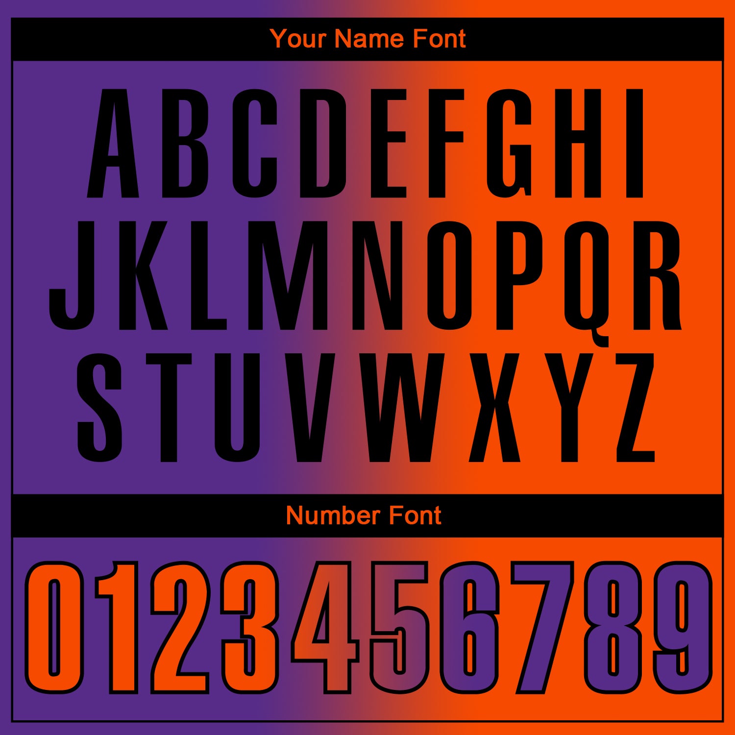 Custom Purple Orange-Black 3D Gradient Fashion Performance Polo Shirt