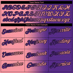 Custom Purple Medium Pink-Black 3D Gradient Fashion Performance Polo Shirt