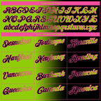 Custom Black Neon Green-Pink 3D Gradient Fashion Performance Polo Shirt