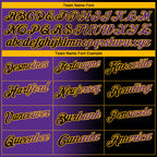 Custom Black Purple-Gold 3D Gradient Fashion Performance Polo Shirt