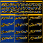 Custom Black Royal-Gold 3D Gradient Fashion Performance Polo Shirt