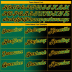 Custom Black Kelly Green-Gold 3D Gradient Fashion Performance Polo Shirt