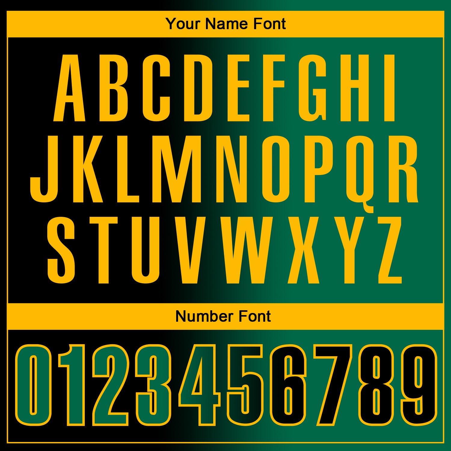 Custom Black Kelly Green-Gold 3D Gradient Fashion Performance Polo Shirt