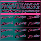 Custom Black Teal-Pink 3D Gradient Fashion Performance Polo Shirt