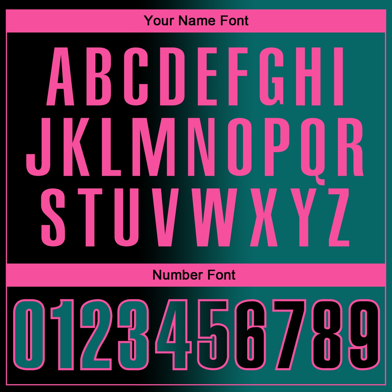 Custom Black Teal-Pink 3D Gradient Fashion Performance Polo Shirt