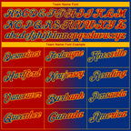 Custom Royal Red-Gold 3D Gradient Fashion Performance Polo Shirt