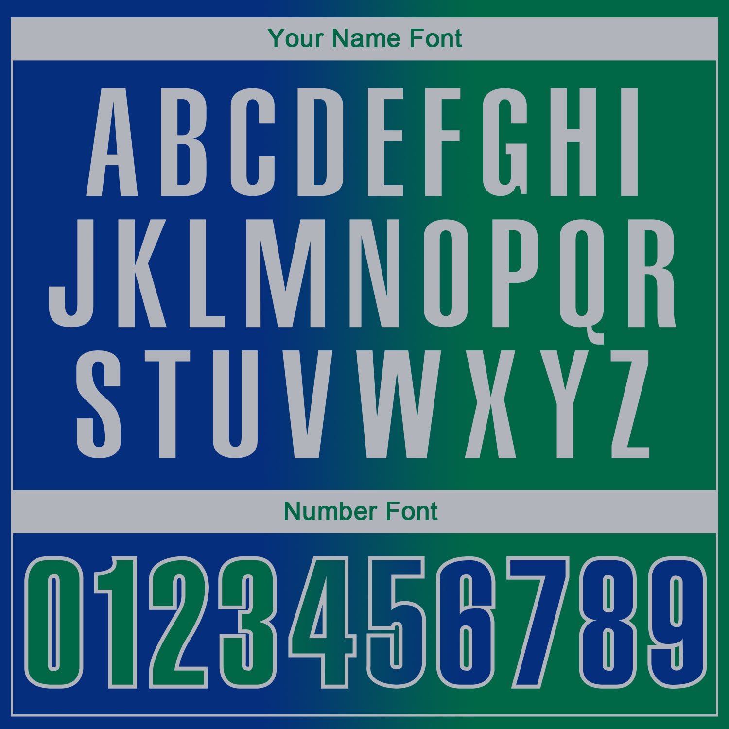 Custom Royal Kelly Green-Gray 3D Gradient Fashion Performance Polo Shirt