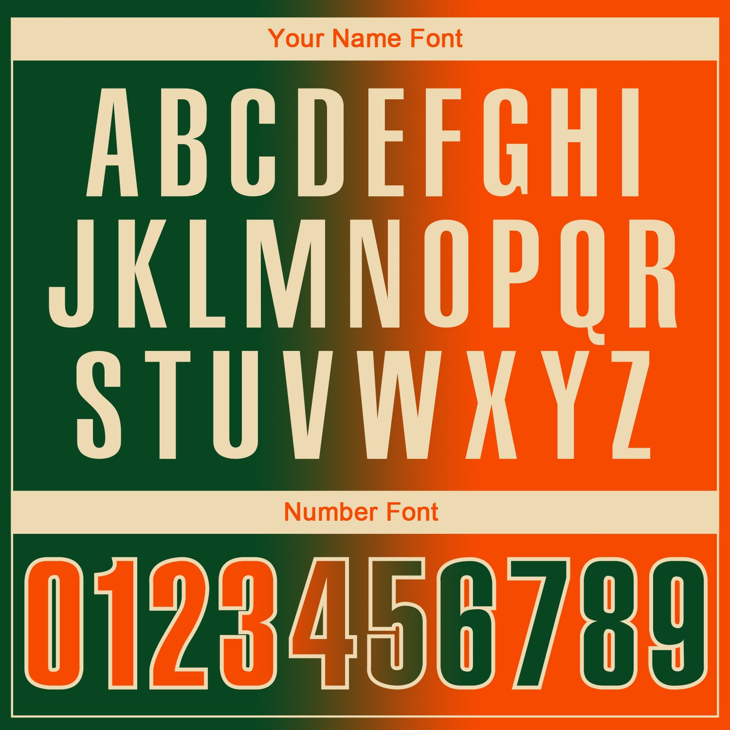 Custom Green Orange-Cream 3D Gradient Fashion Performance Polo Shirt