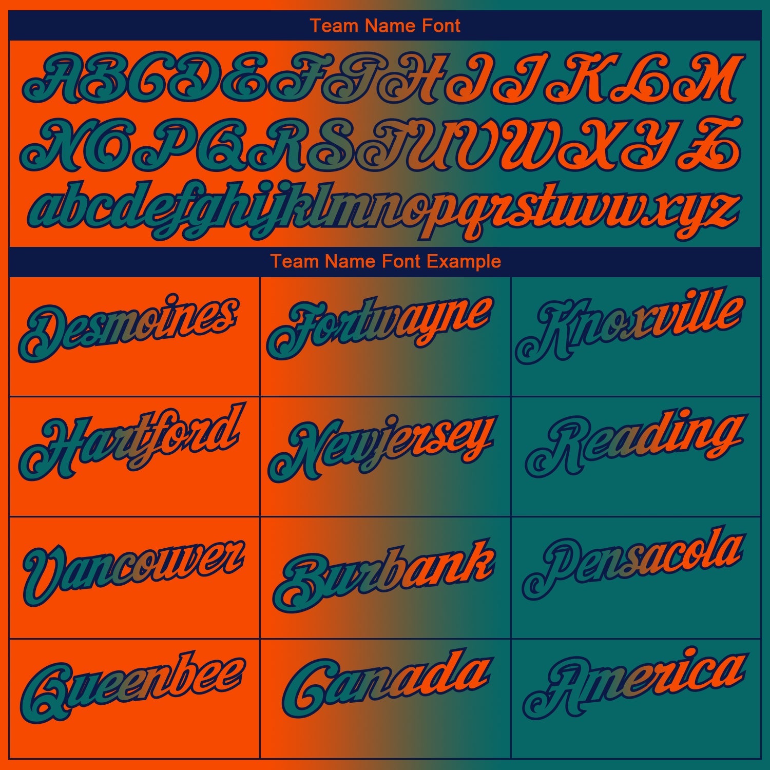 Custom Teal Orange-Navy 3D Gradient Fashion Performance Polo Shirt